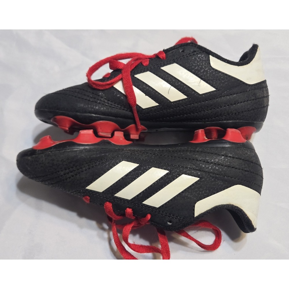 Adidas Goletto VI Youth Soccer Cleats Sz 12K Black/White/Red Outdoor Athletic